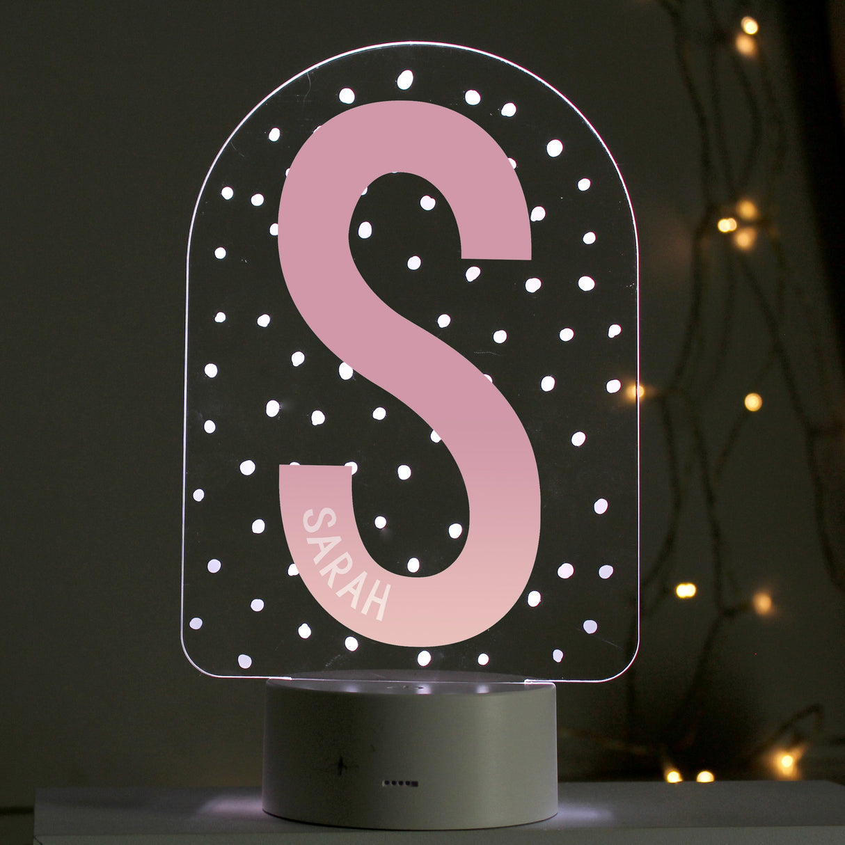 Personalised Initial LED Colour Changing Night Light: 4 - LED Lighting By Gift Moments