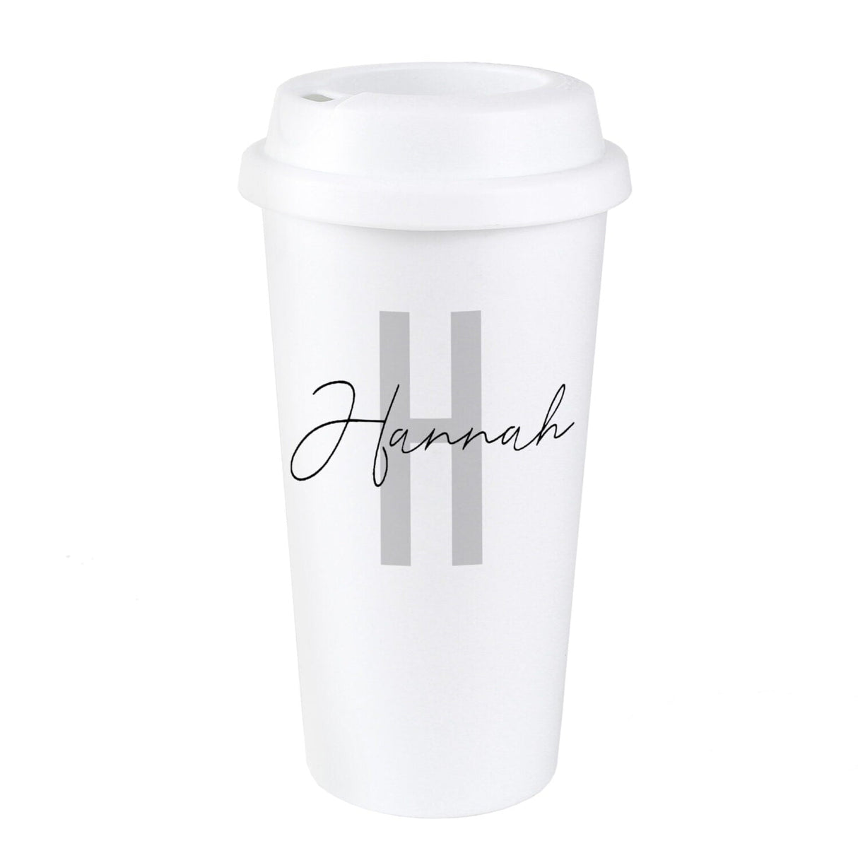 Personalised Initial & Name Insulated Reusable Eco Travel Cup: 4 - Travel Mugs By Gift Moments