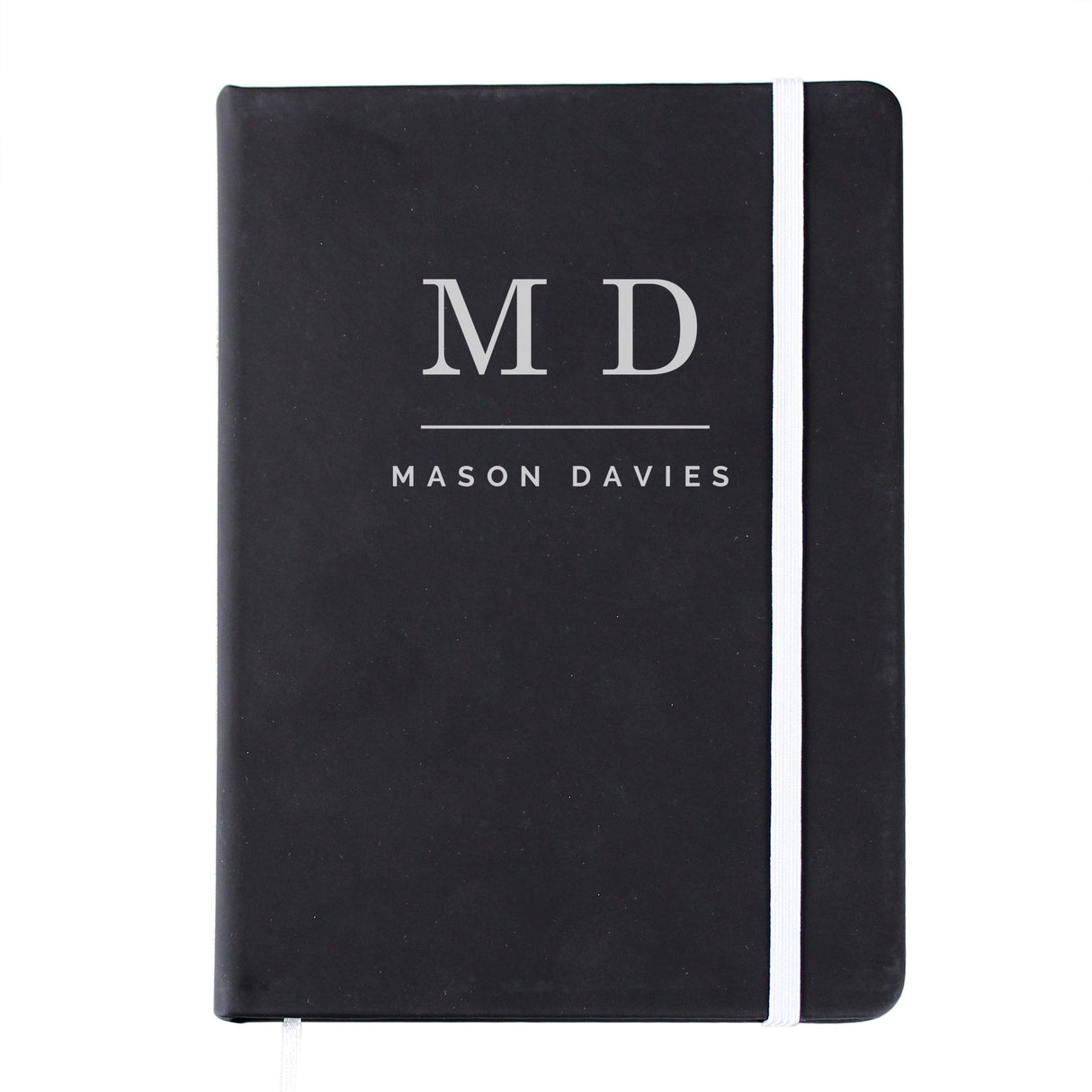 Personalised Initials Black Hardback Notebook - Shop Notebooks At Gift Moments - 6