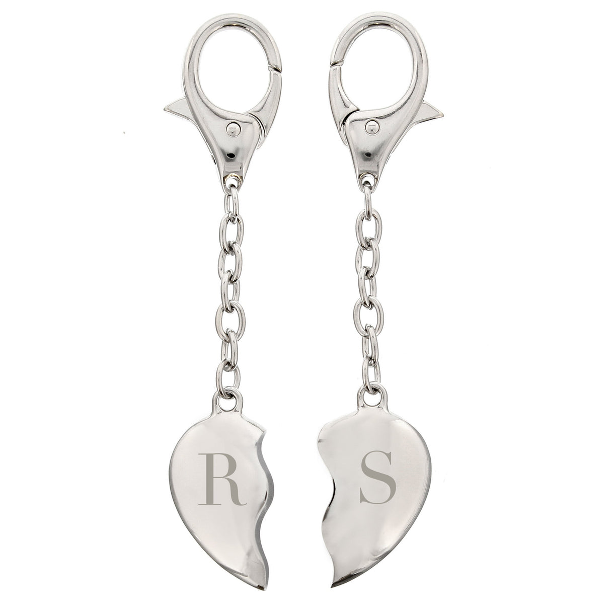 Personalised Initials Two Hearts Keyring: 4 - Keyrings By Gift Moments