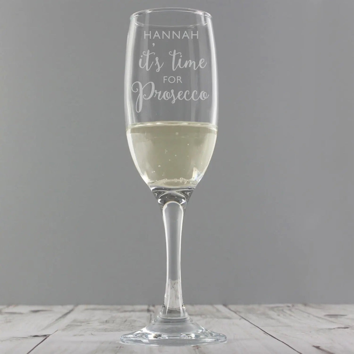 Personalised ’It’s Time for Prosecco’ Flute - Shop Champagne Flutes At Gift Moments - 1