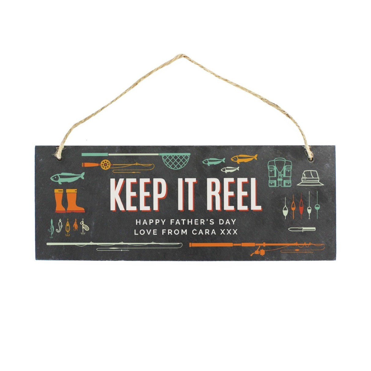 Personalised ’Keep It Reel’ Printed Hanging Slate Plaque - Shop Signs & Plaques At Gift Moments - 4