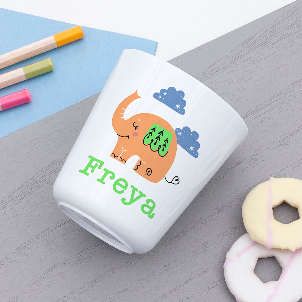 Personalised Kids Elephant Plastic Dining Set: 2 - Tableware By Gift Moments