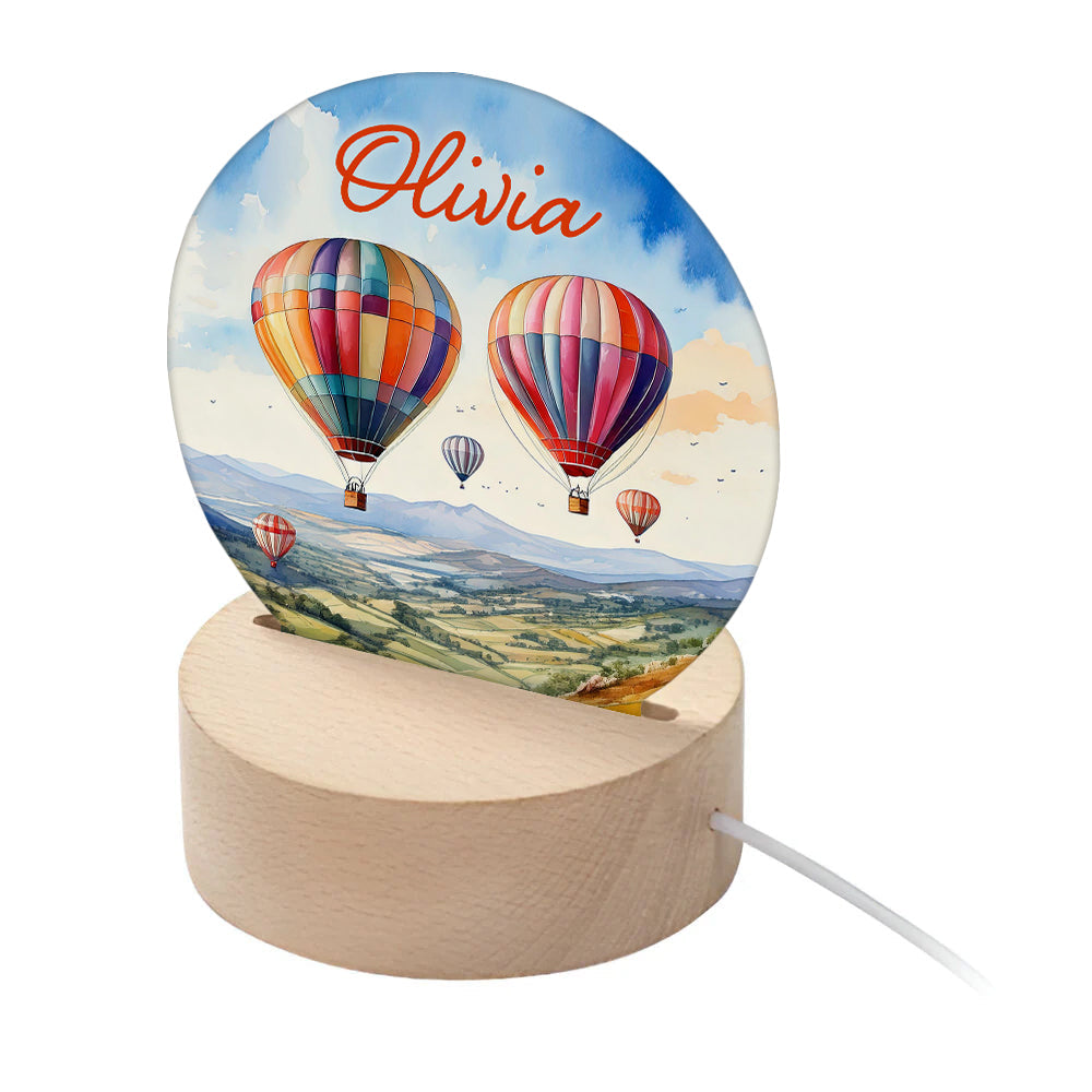 Personalised Kid’s Hot Air Balloons LED Night Light: 1 - LED Lighting By Gift Moments