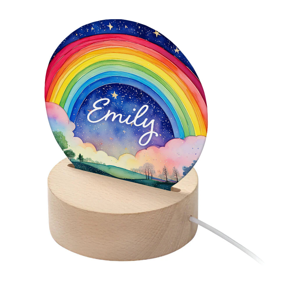 Personalised Kid’s Rainbow LED Night Light: 1 - LED Lighting By Gift Moments