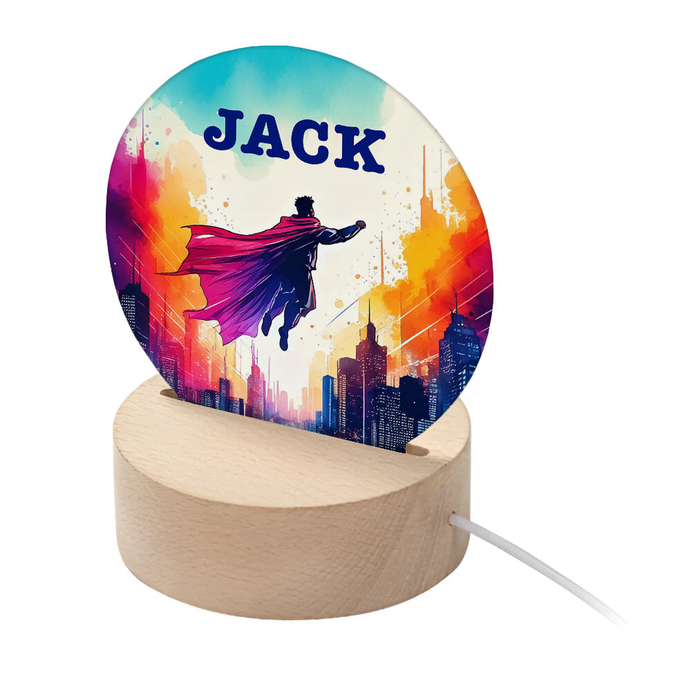 Personalised Kid’s Superhero LED Night Light: 1 - LED Lighting By Gift Moments