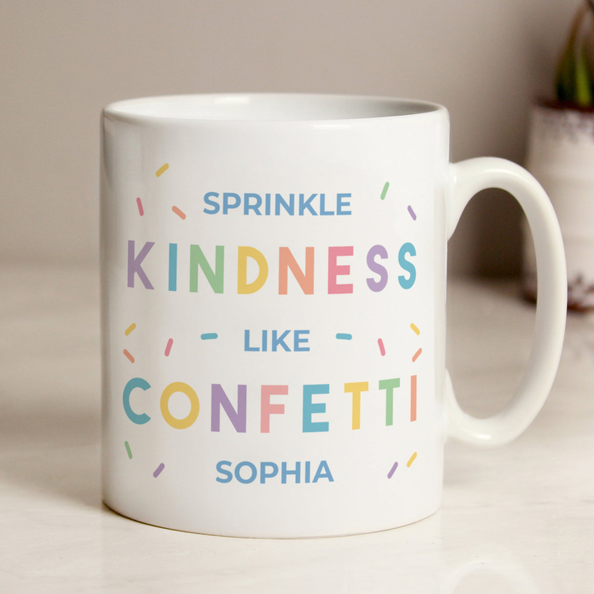Personalised Kindness Like Confetti Mug: 1 - Mugs By Gift Moments
