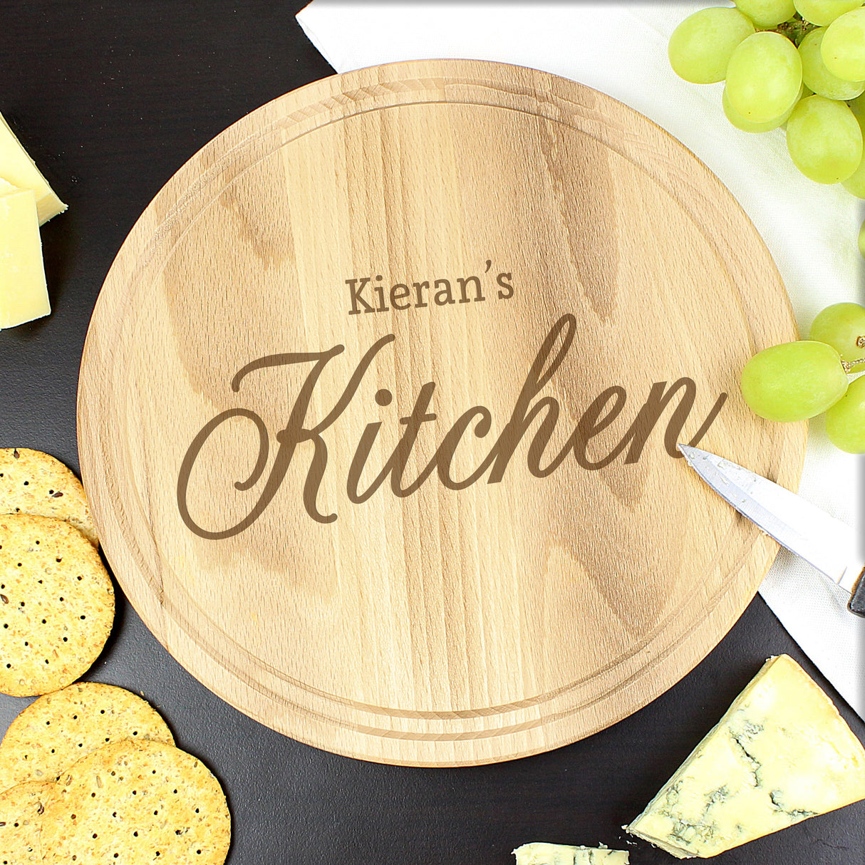 Personalised Kitchen Round Chopping Board: 4 - Chopping Boards By Gift Moments