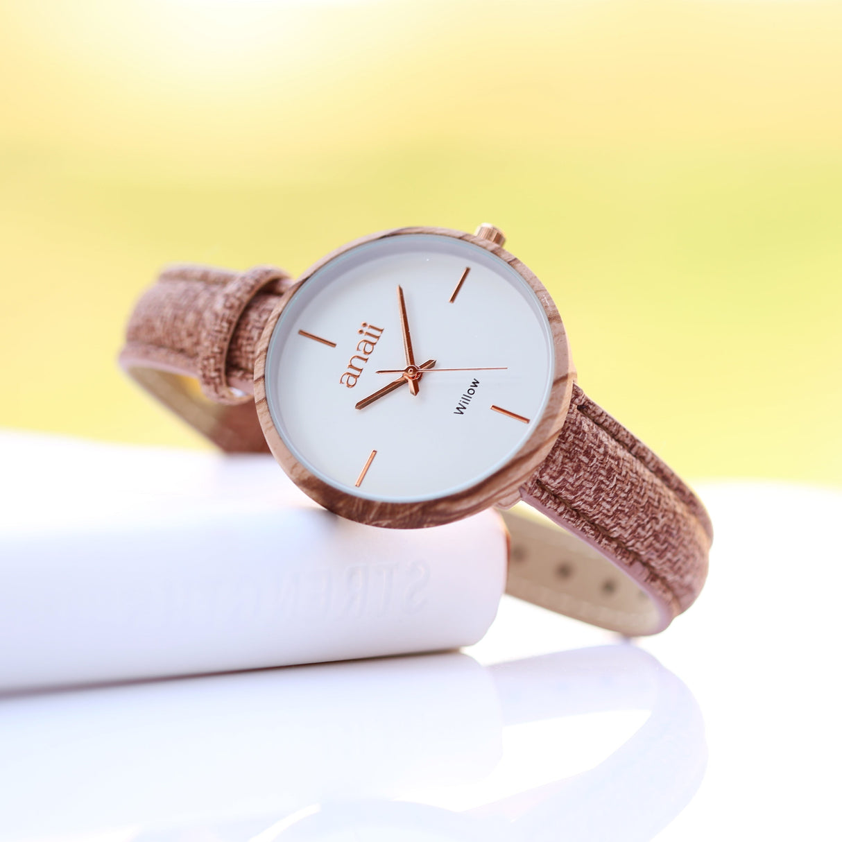 Personalised Ladies Anaii Watch Hazel Wood - Shop Watches At Gift Moments - 2