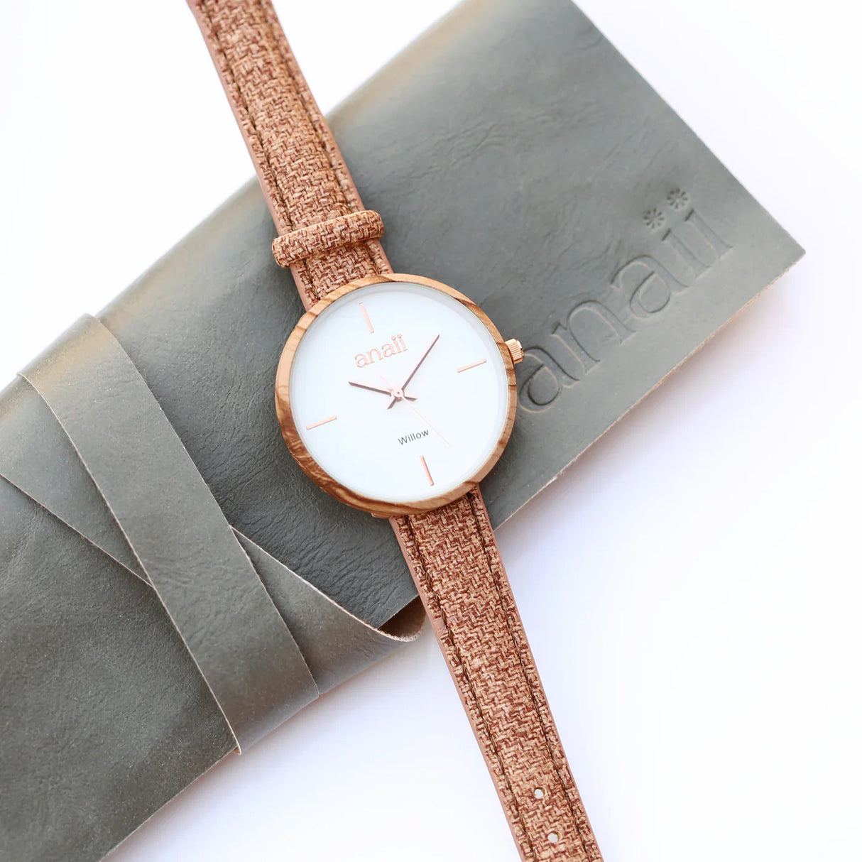 Personalised Ladies Anaii Watch Hazel Wood - Shop Watches At Gift Moments - 1