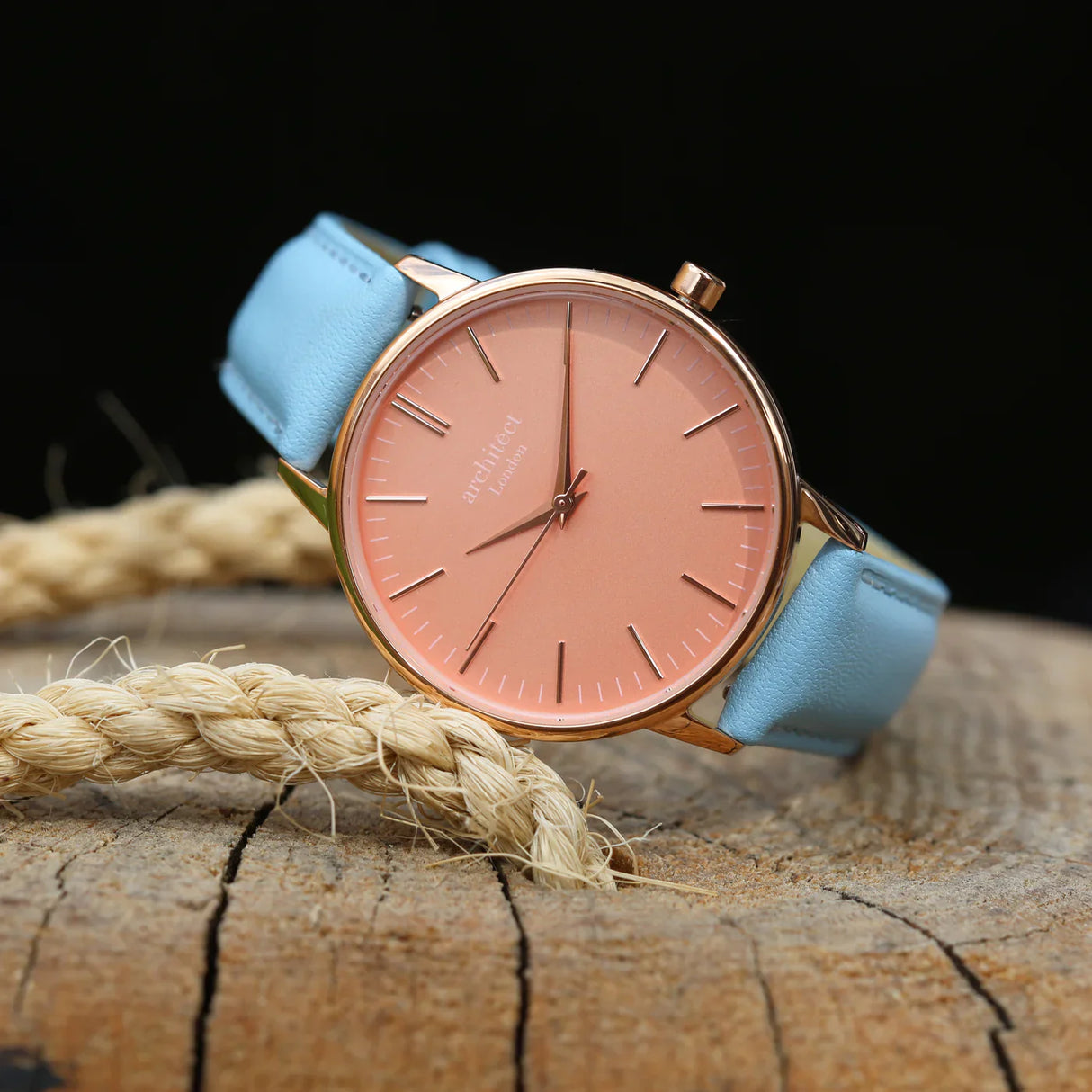 Personalised Ladies Architēct Coral Watch Light Blue - Shop Watches At Gift Moments - 1