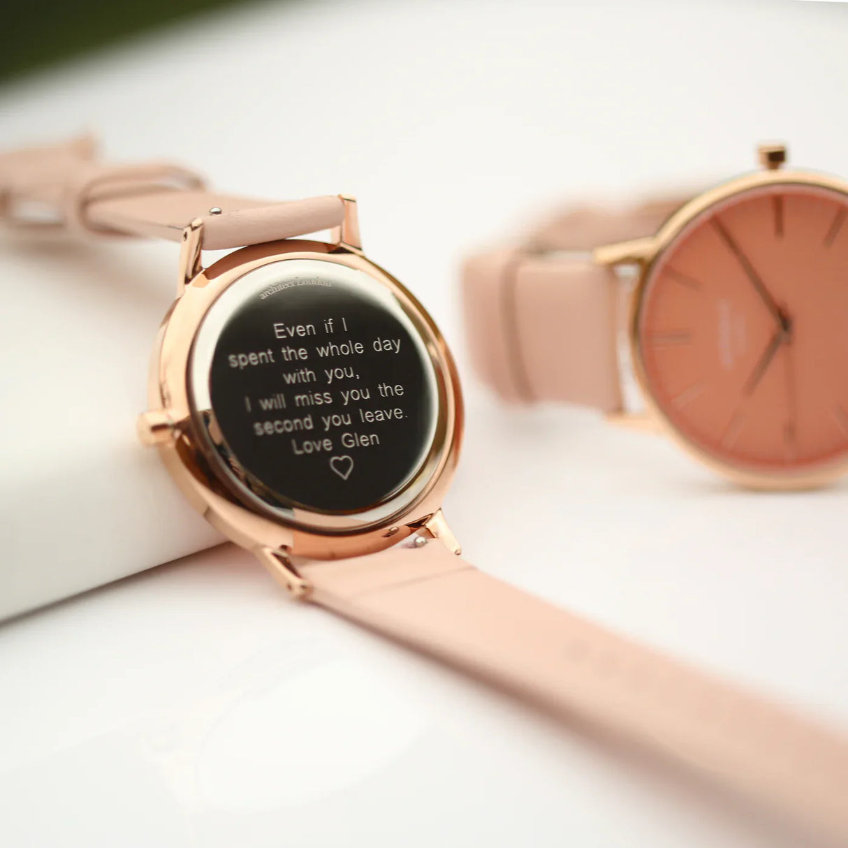 Personalised Ladies Architēct Coral Watch Light Pink - Shop Watches At Gift Moments - 4