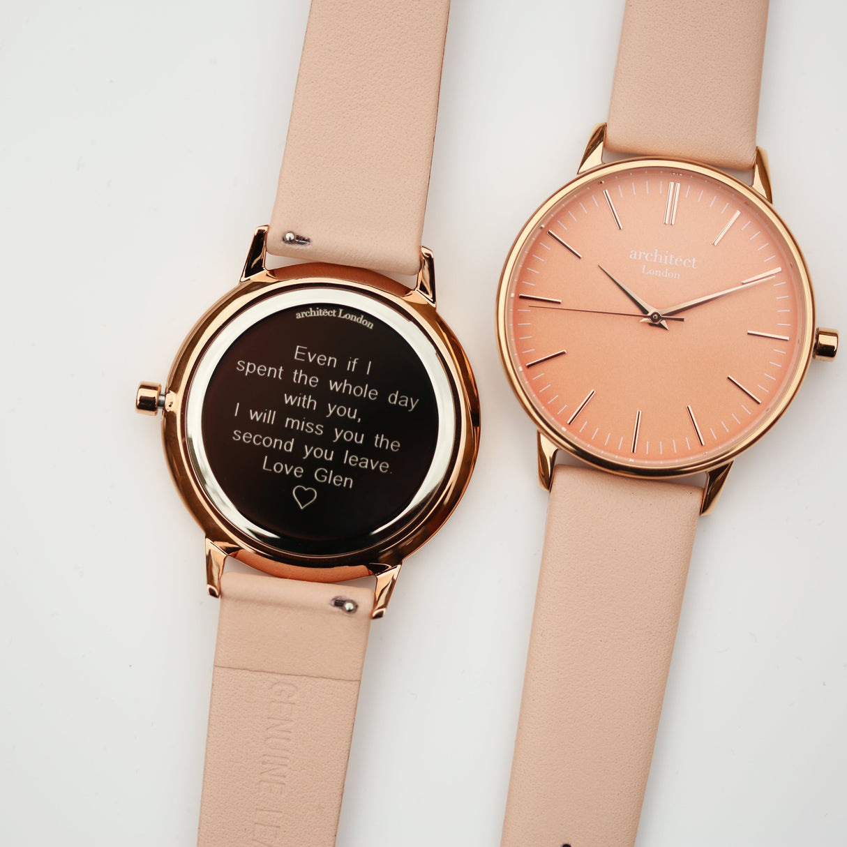 Personalised Ladies Architēct Coral Watch Light Pink - Shop Watches At Gift Moments - 2