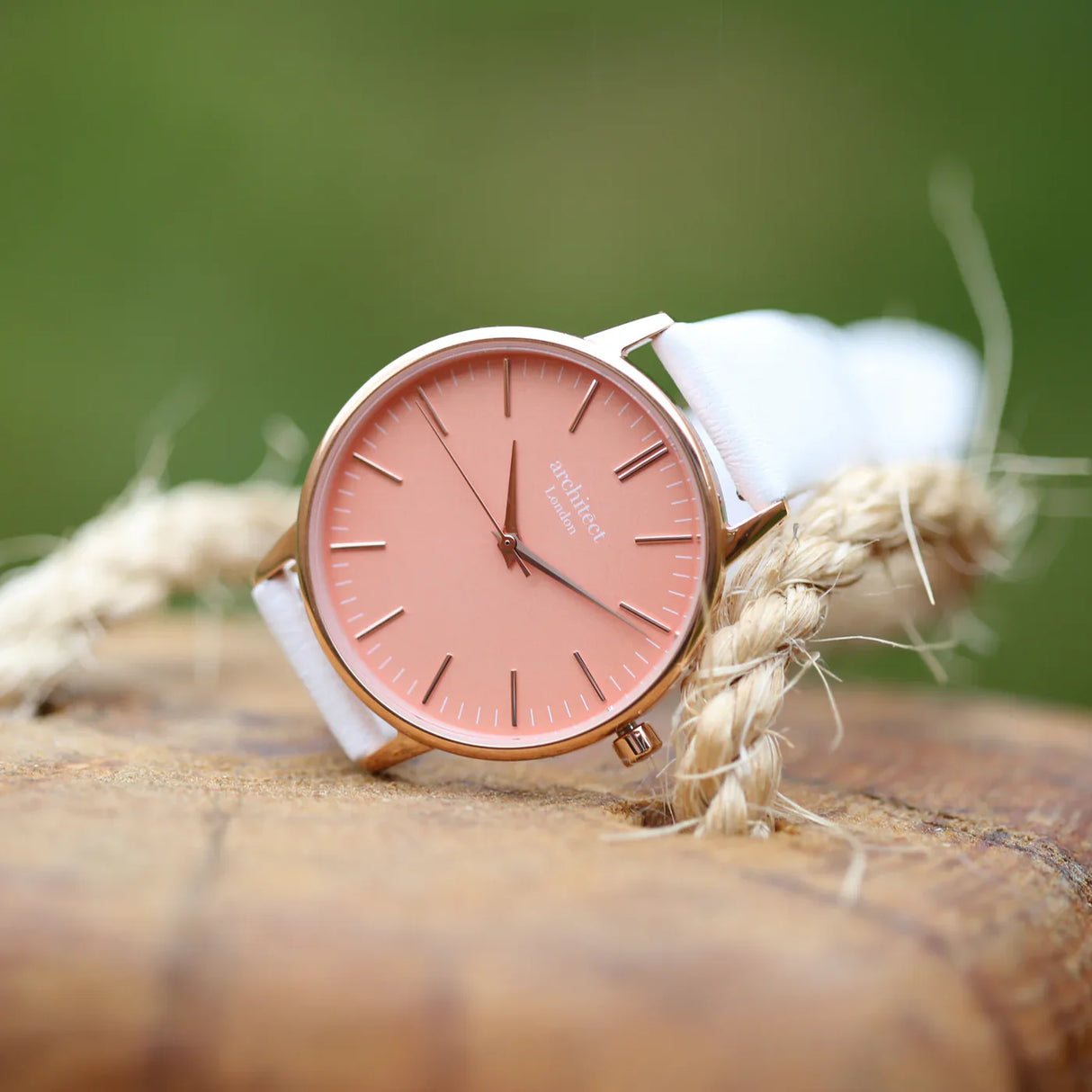 Personalised Ladies Architēct Coral Watch White - Shop Watches At Gift Moments - 1