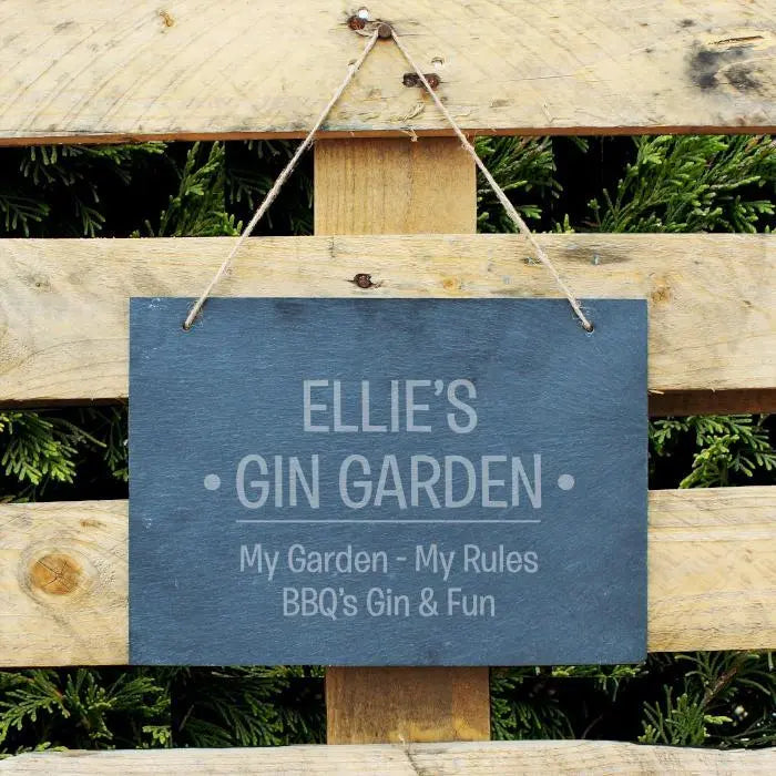 Personalised Large Hanging Slate Sign - Shop Signs & Plaques At Gift Moments - 2