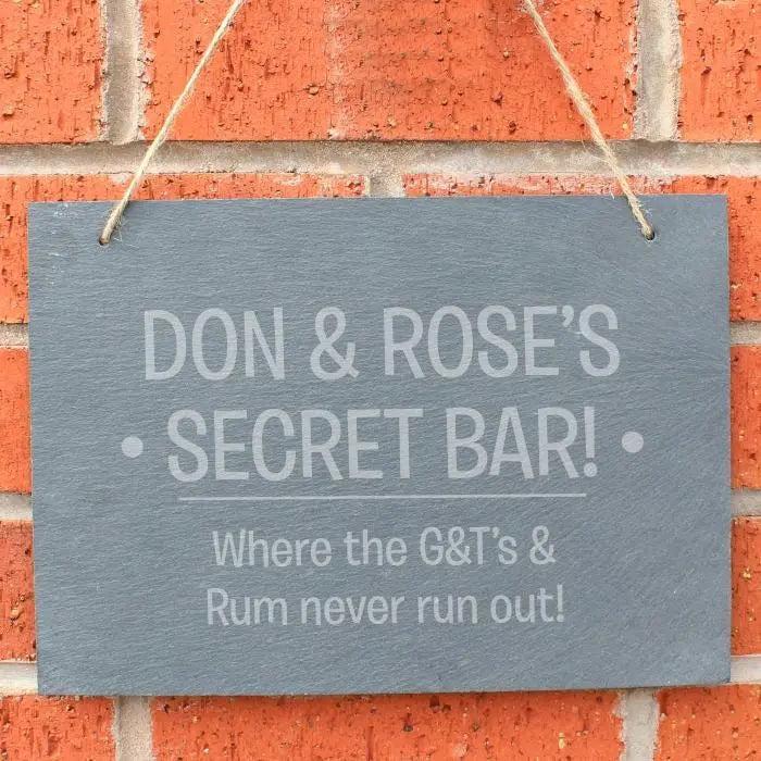 Personalised Large Hanging Slate Sign - Shop Signs & Plaques At Gift Moments - 1