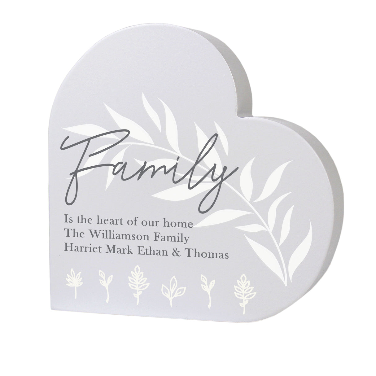 Personalised Leaf Decor Free Standing Heart Ornament - Shop Ornaments At Gift Moments - 6
