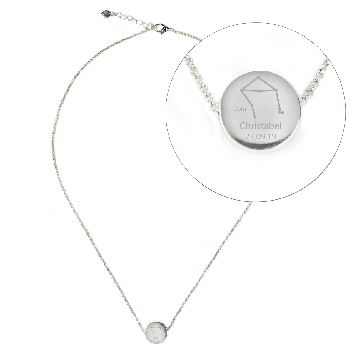 Personalised Libra Zodiac Star Sign Necklace (Sep 23rd - Oct 22nd): 3 - Necklaces By Gift Moments