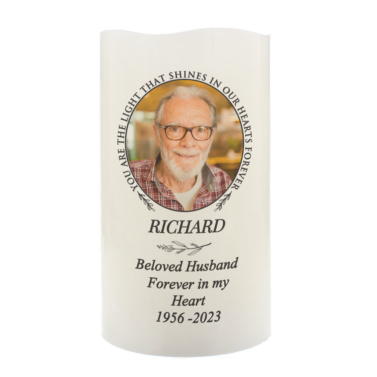 Personalised Light In Our Hearts Photo Upload LED Candle - Shop Flameless Candles At Gift Moments - 5