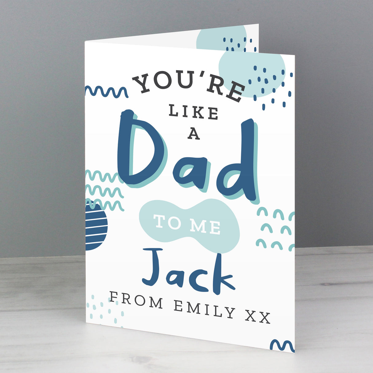 Personalised Like A Dad To Me Card: 1 - Greeting Cards By Gift Moments