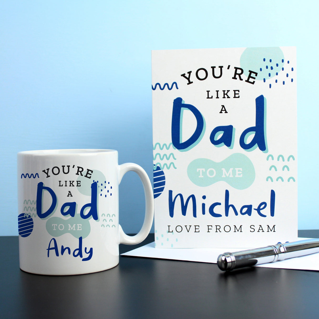 Personalised Like A Dad To Me Card: 4 - Greeting Cards By Gift Moments