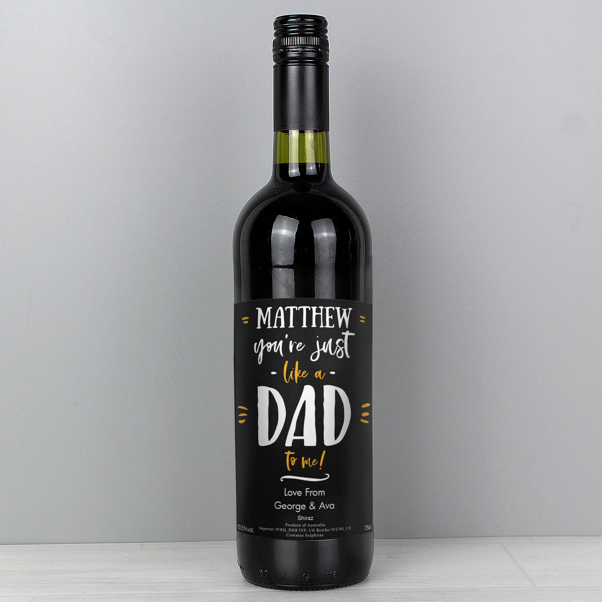 Personalised Like A Dad To Me Red Wine: 1 - Wine By Gift Moments
