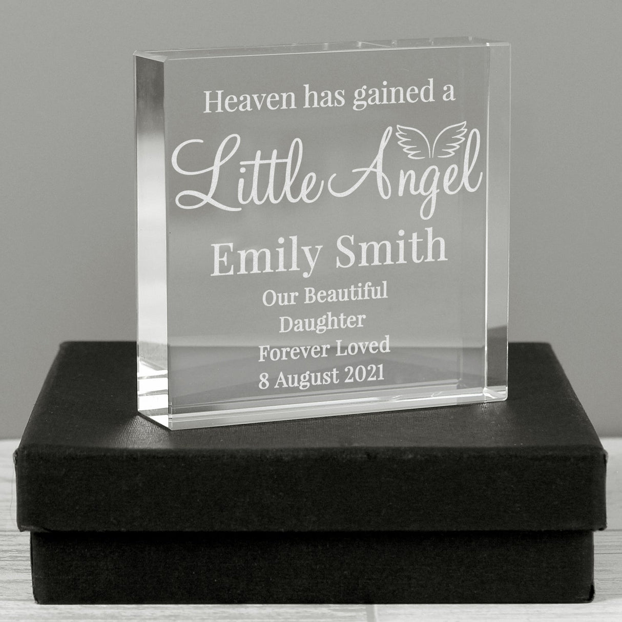 Personalised Little Angel Crystal Token: 1 - Crystal Tokens By Gift Moments