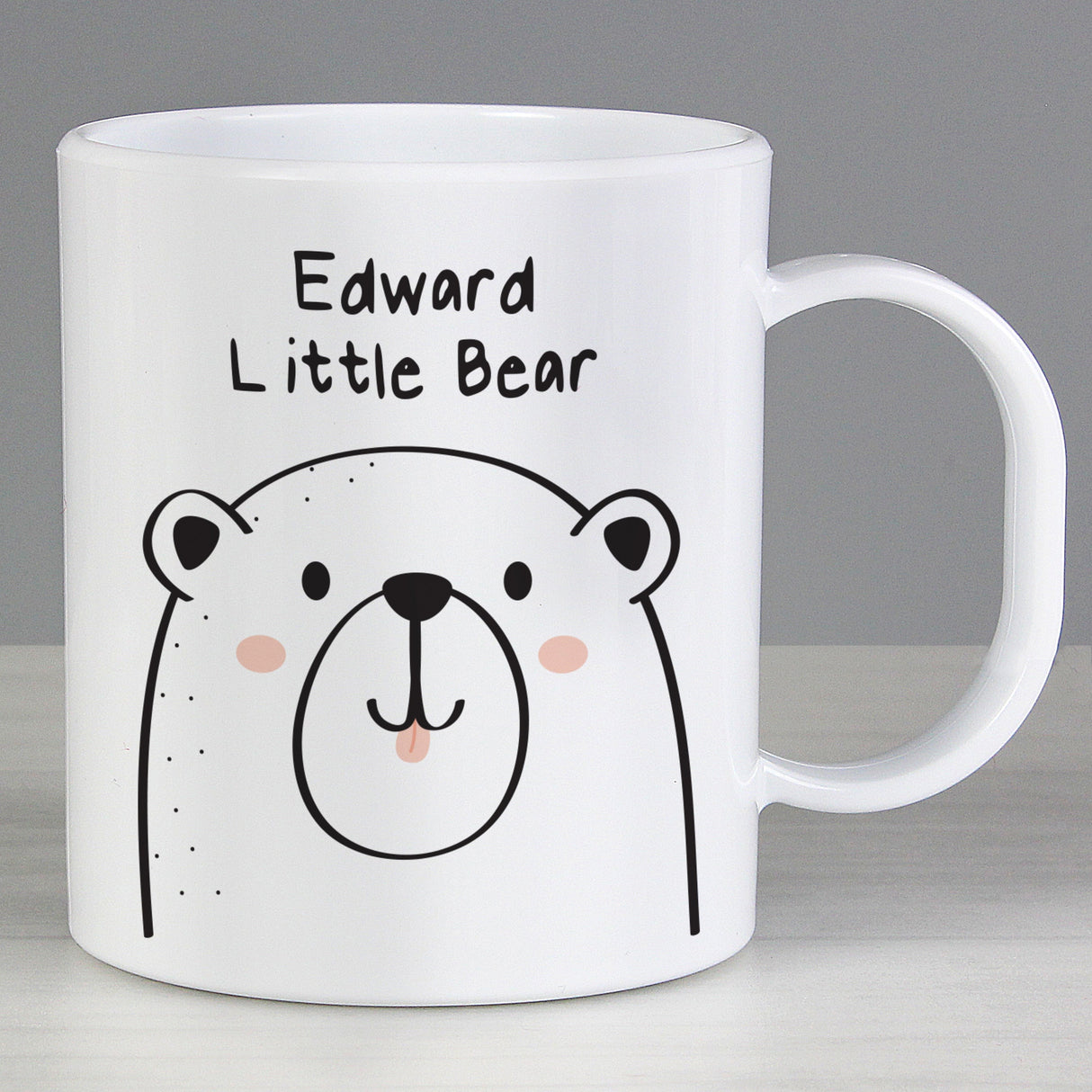 Personalised Little Bear Plastic Mug: 1 - Plastic Mugs By Gift Moments