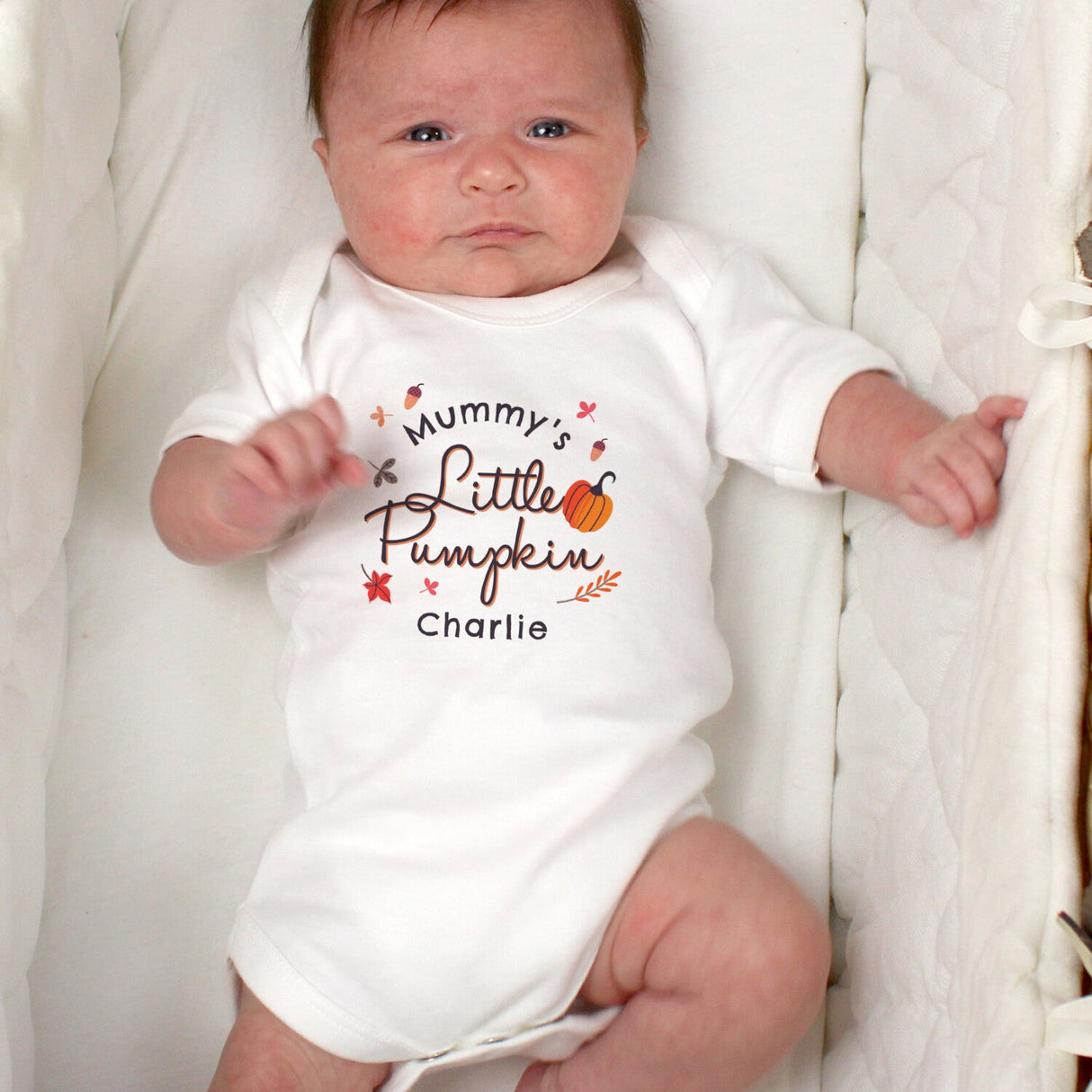 Personalised Little Pumpkin Baby Vest: 2 - Baby Clothing By Gift Moments