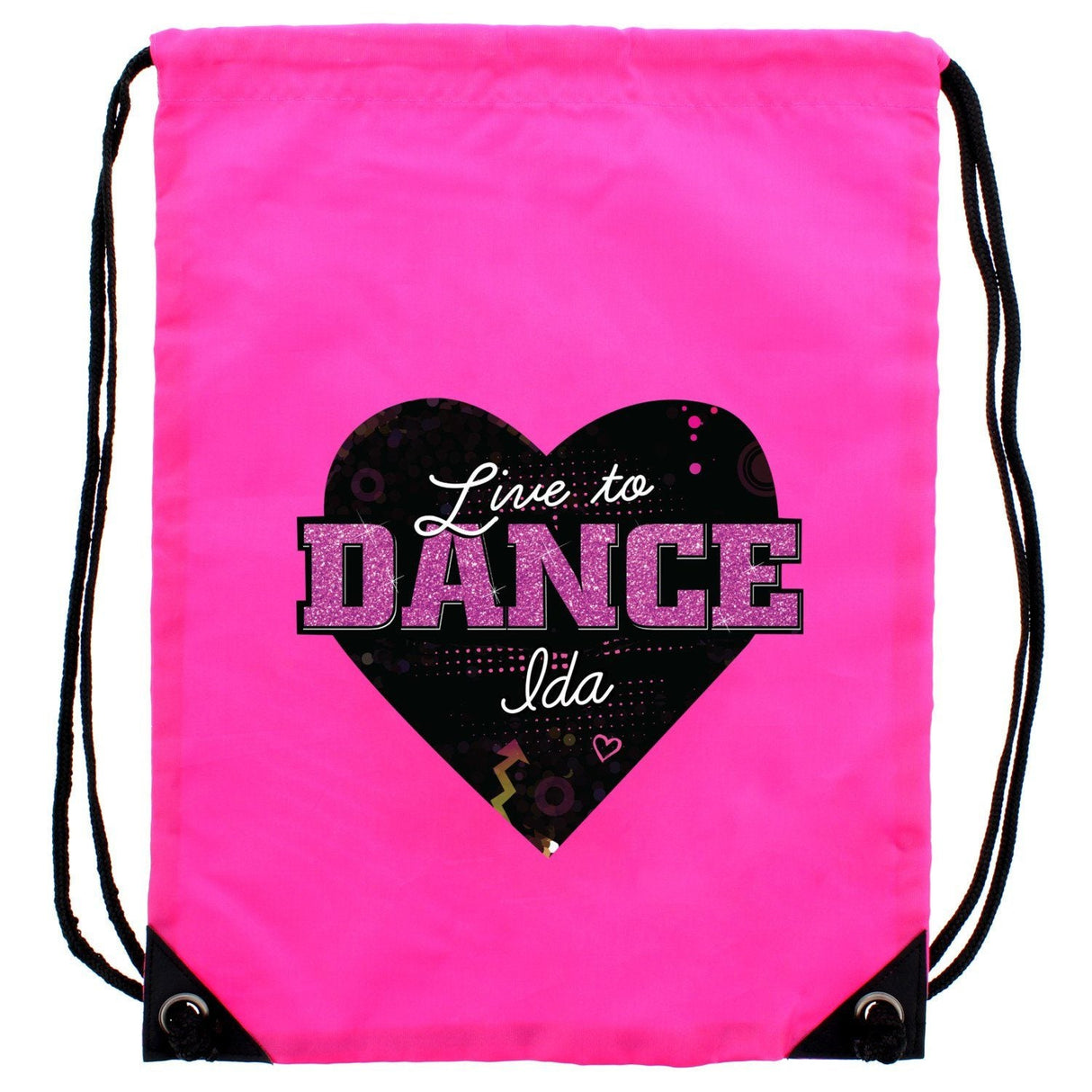 Personalised ’Live to Dance’ Pink Kit Bag - Shop Kids Bags At Gift Moments - 4