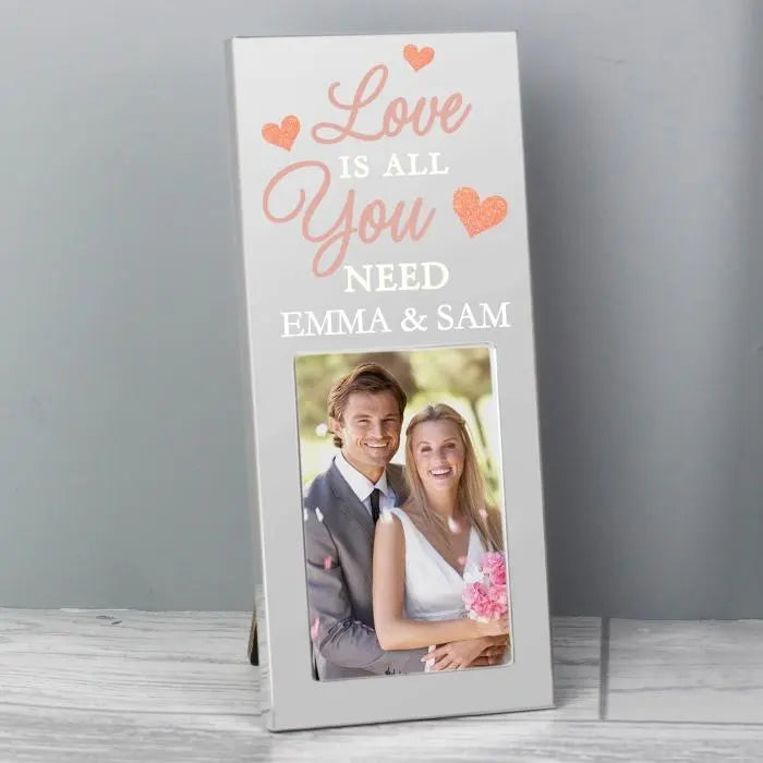 Personalised ’Love is All You Need’ 2x3 Photo Frame: 3 - Photo Frames By Gift Moments