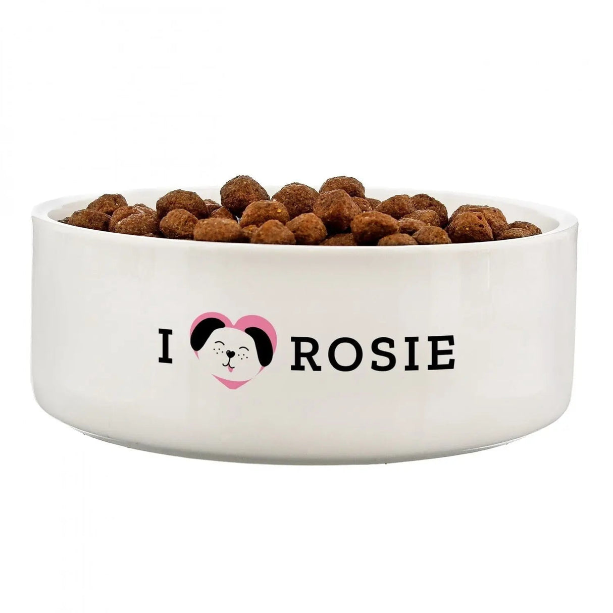 Personalised I Love my Dog - Cute Design 14cm Medium Ceramic White Pet Bowl - Shop Pet Products At Gift Moments - 3