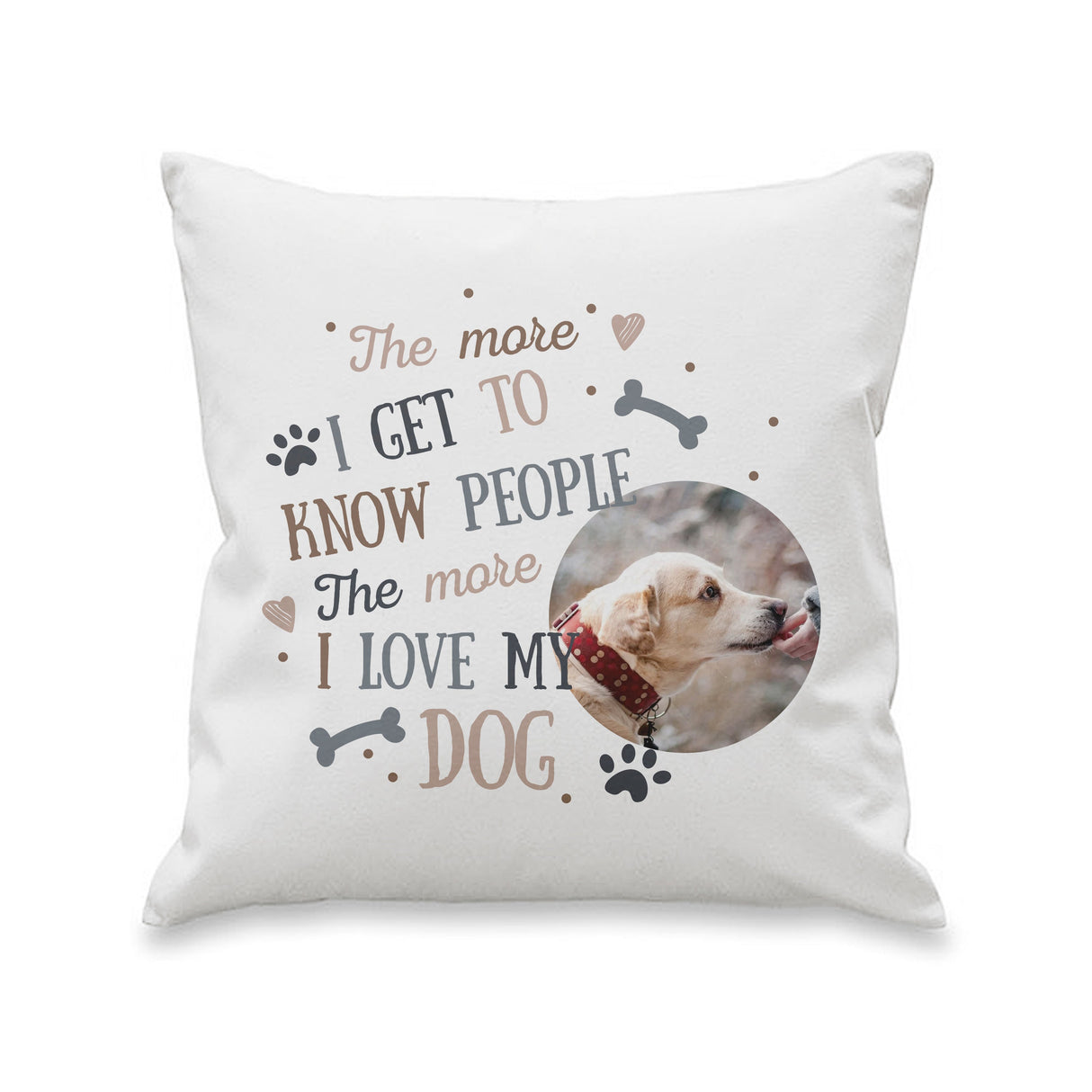 Personalised I Love My Dog Photo Upload Cushion: 2 - Cushions By Gift Moments