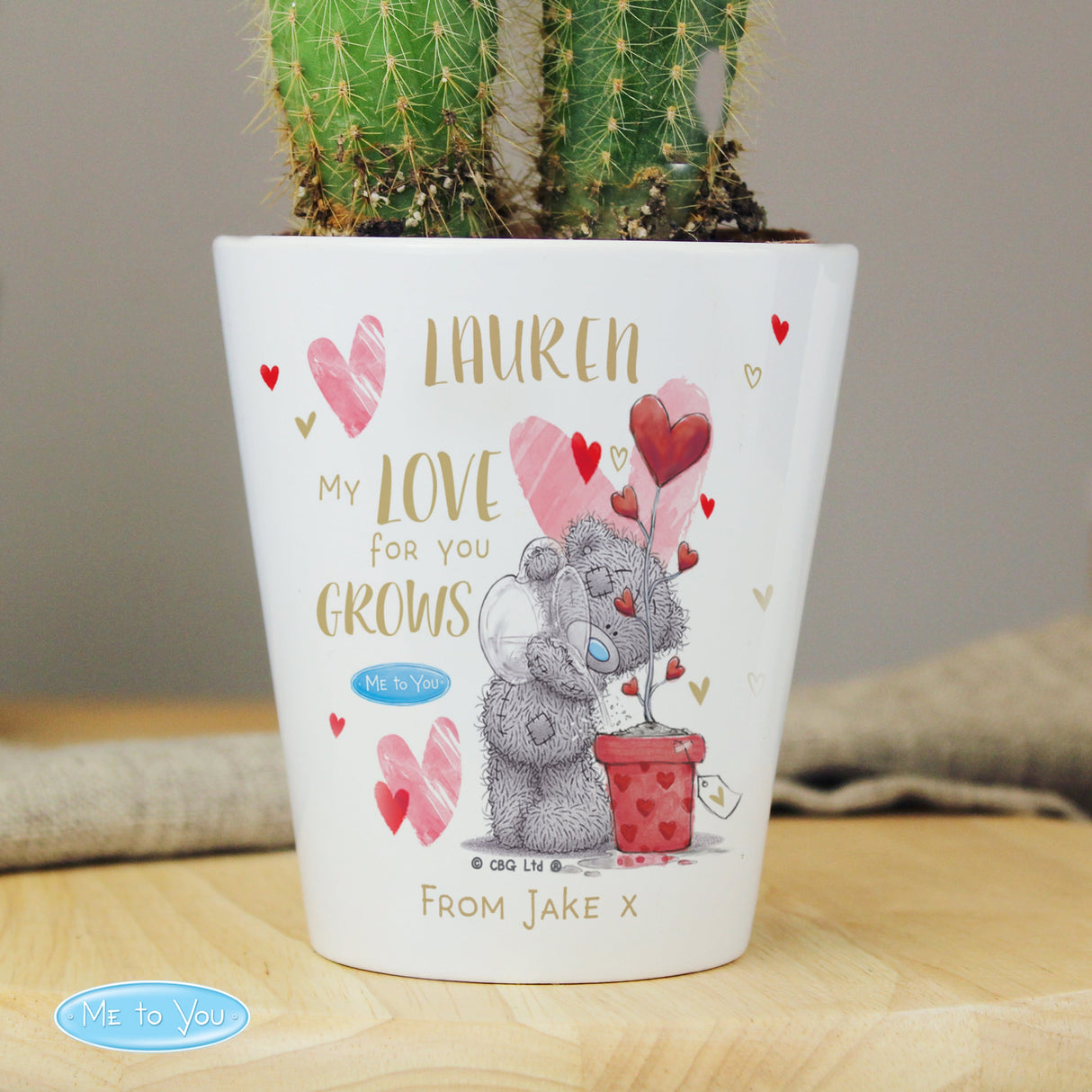 Personalised Me To You Love Grows Plant Pot - Shop Pots & Planters At Gift Moments - 2