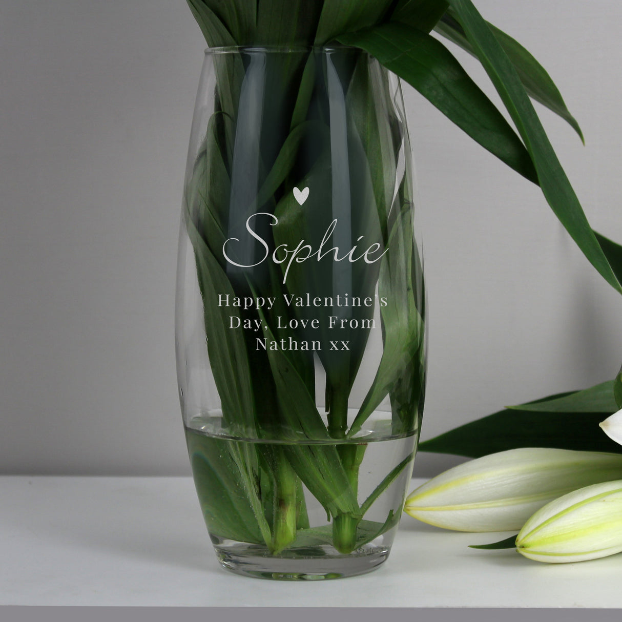 Personalised Love Heart Bullet Vase: 3 - Vases By Gift Moments
