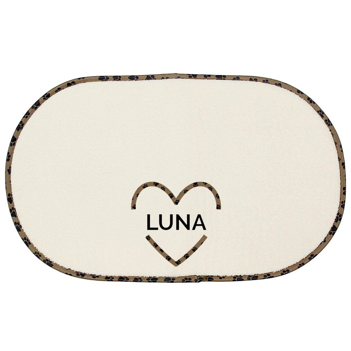 Personalised Love Heart Microfibre Pet Bowl Mat - Shop Pet Products At Gift Moments - 4