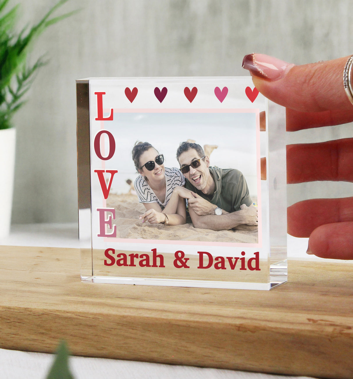 Personalised LOVE Photo Upload Crystal Token - Shop Ornaments At Gift Moments - 1