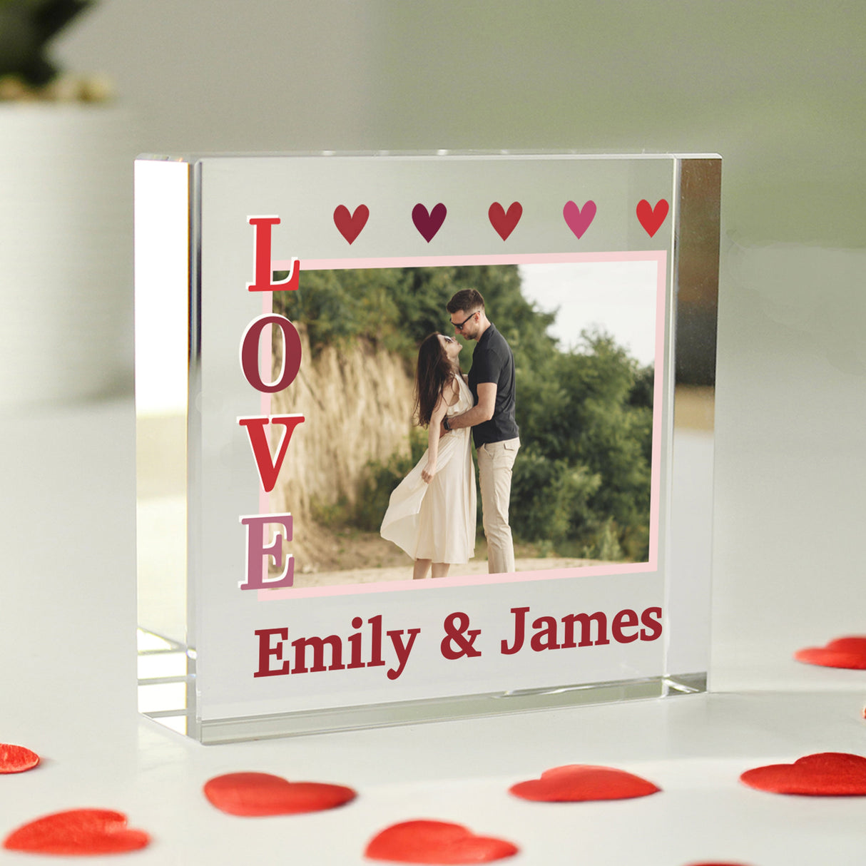 Personalised LOVE Photo Upload Crystal Token - Shop Ornaments At Gift Moments - 2