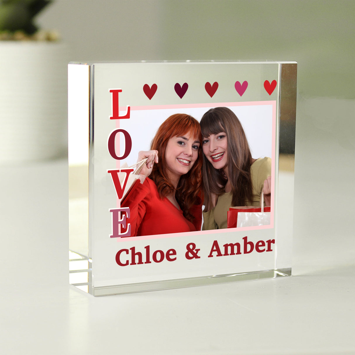 Personalised LOVE Photo Upload Crystal Token - Shop Ornaments At Gift Moments - 4