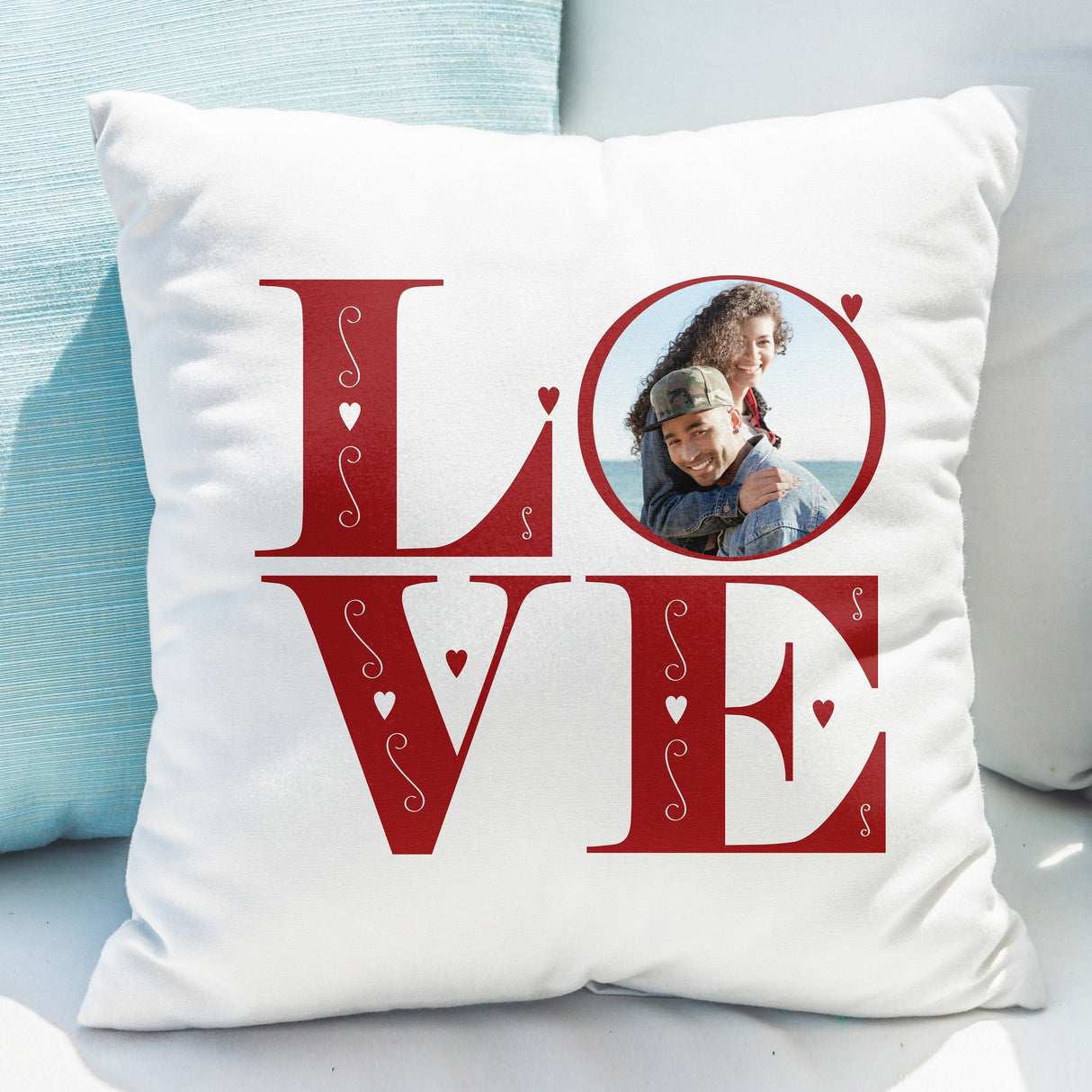 Personalised LOVE Photo Upload Cushion - Shop Cushions At Gift Moments - 1