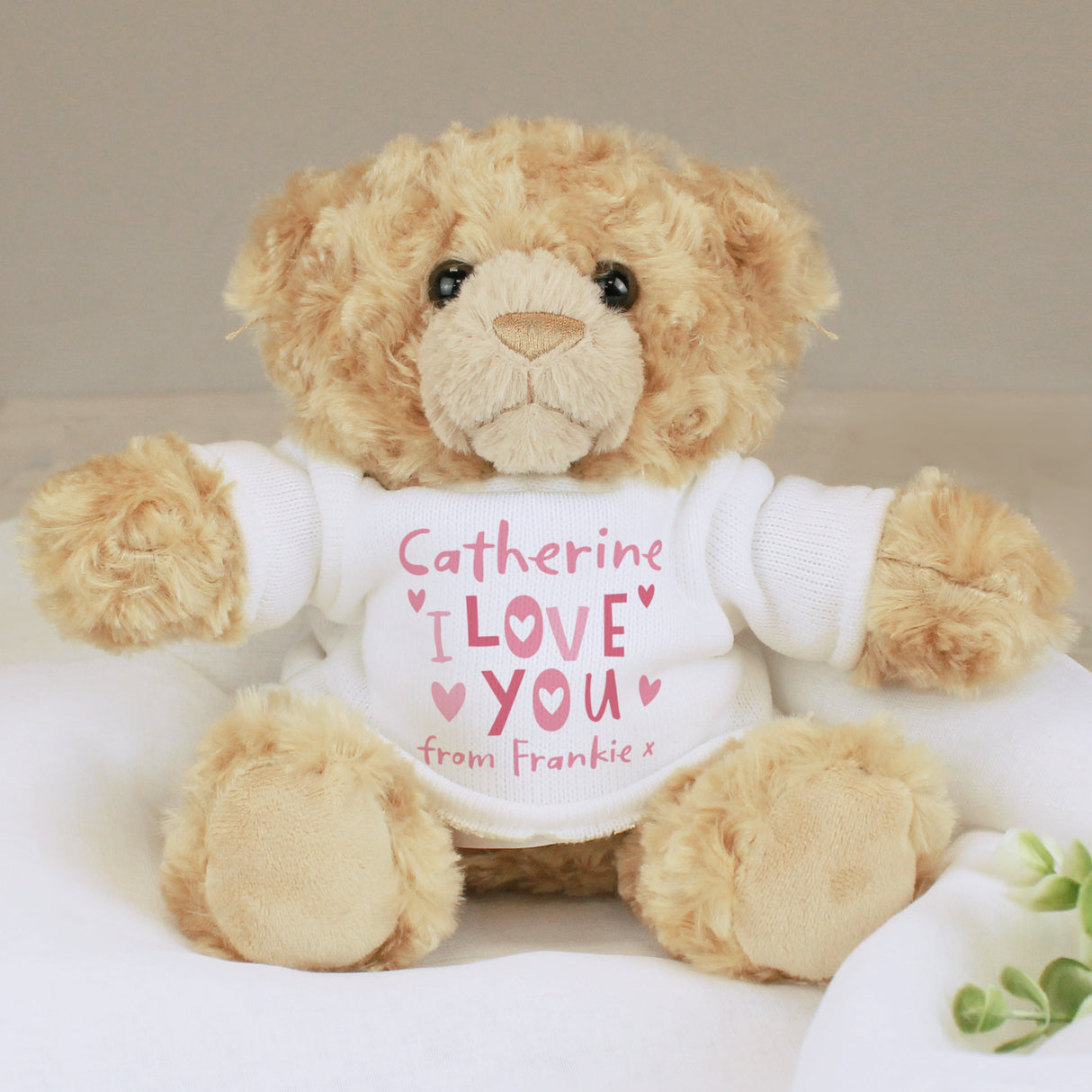 Personalised I Love You Teddy Bear: 4 - Teddy Bears & Soft Toys By Gift Moments
