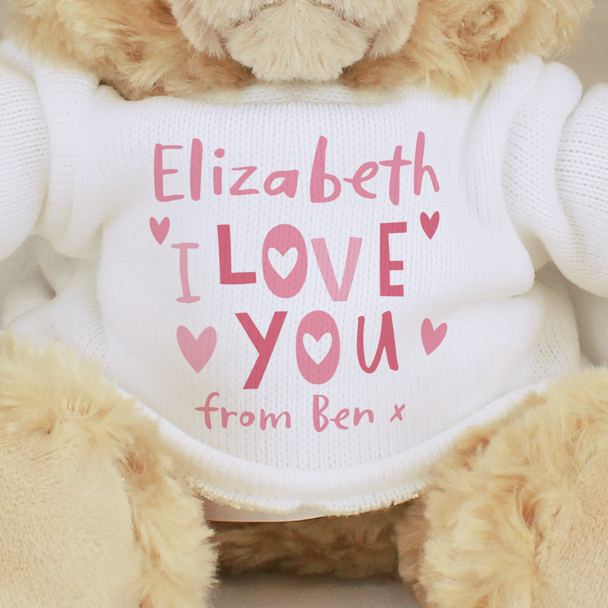 Personalised I Love You Teddy Bear: 7 - Teddy Bears & Soft Toys By Gift Moments