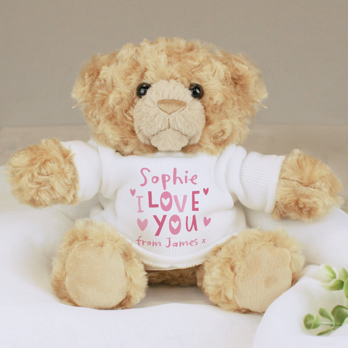 Personalised I Love You Teddy Bear: 1 - Teddy Bears & Soft Toys By Gift Moments