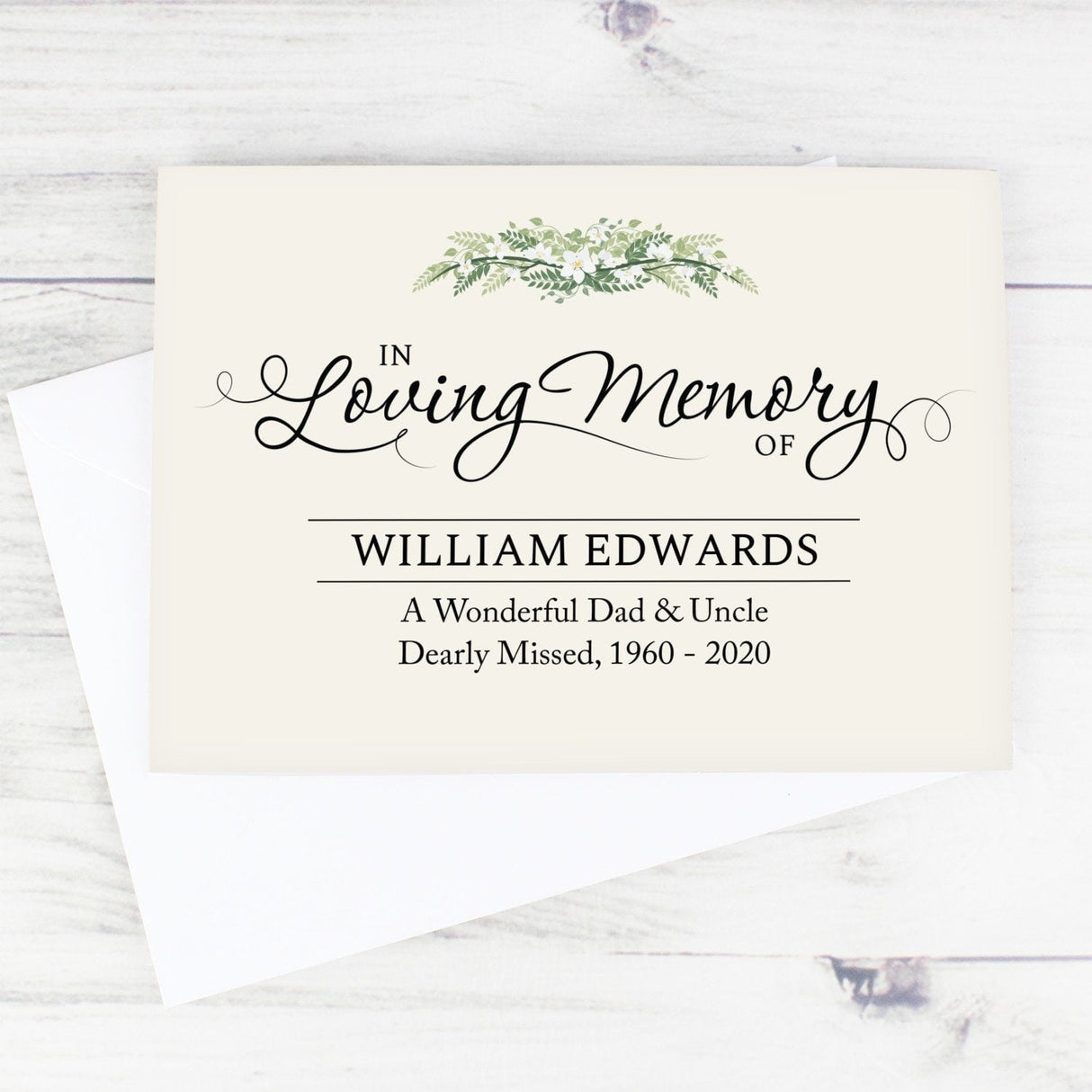 Personalised In Loving Memory Card: 1 - Greeting Cards By Gift Moments