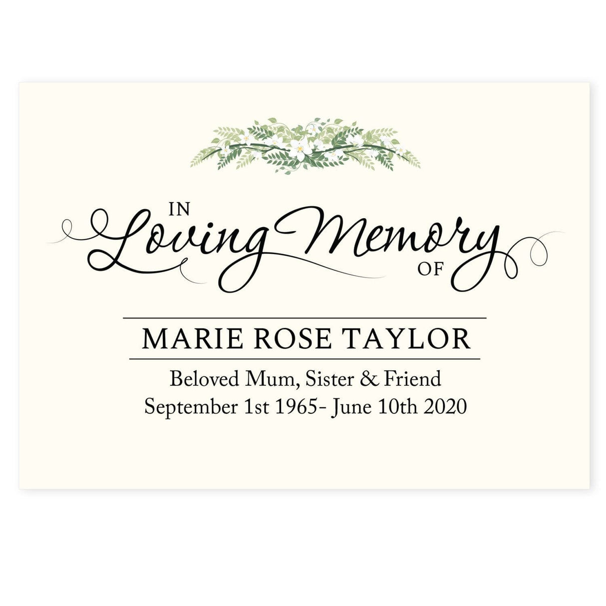 Personalised In Loving Memory Card: 3 - Greeting Cards By Gift Moments