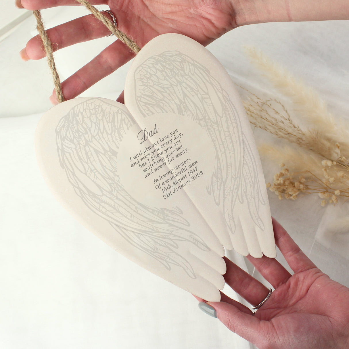 Personalised In Loving Memory Ceramic Wings: 1 - Memorials By Gift Moments