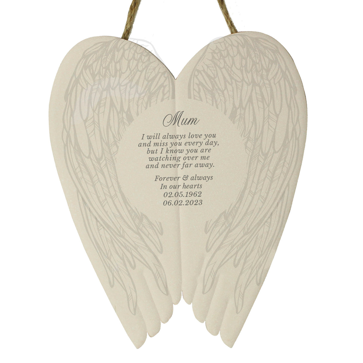 Personalised In Loving Memory Ceramic Wings: 5 - Memorials By Gift Moments