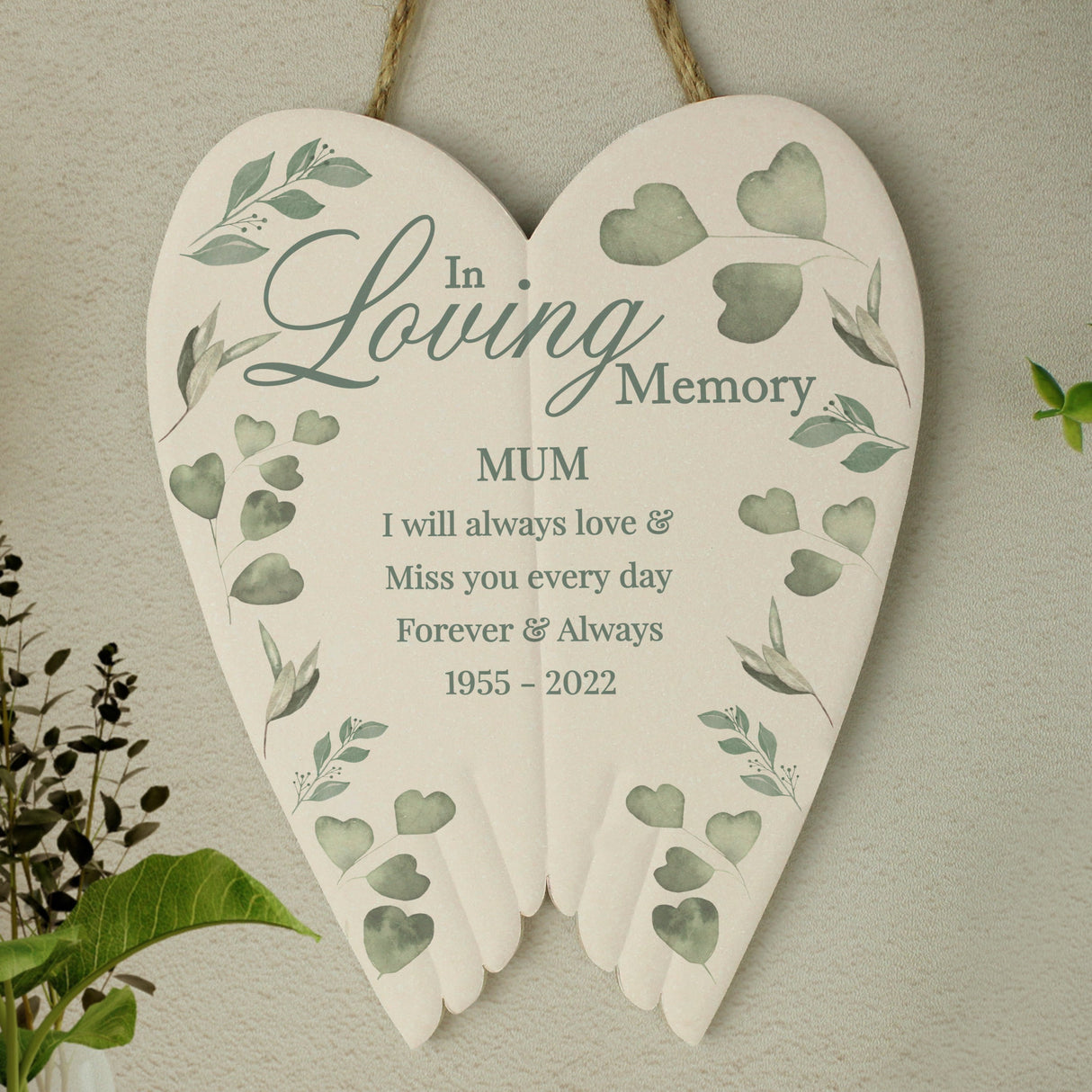Personalised In Loving Memory Ceramic Wings: 3 - Memorials By Gift Moments