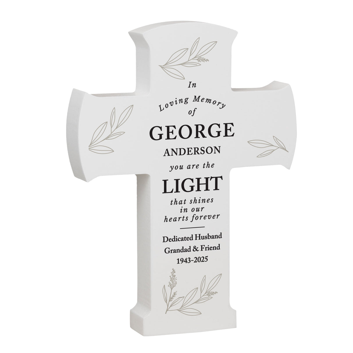 Personalised In Loving Memory Cross Ornament - Shop Ornaments At Gift Moments - 5