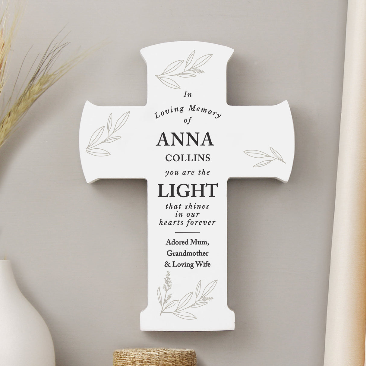 Personalised In Loving Memory Cross Ornament - Shop Ornaments At Gift Moments - 6